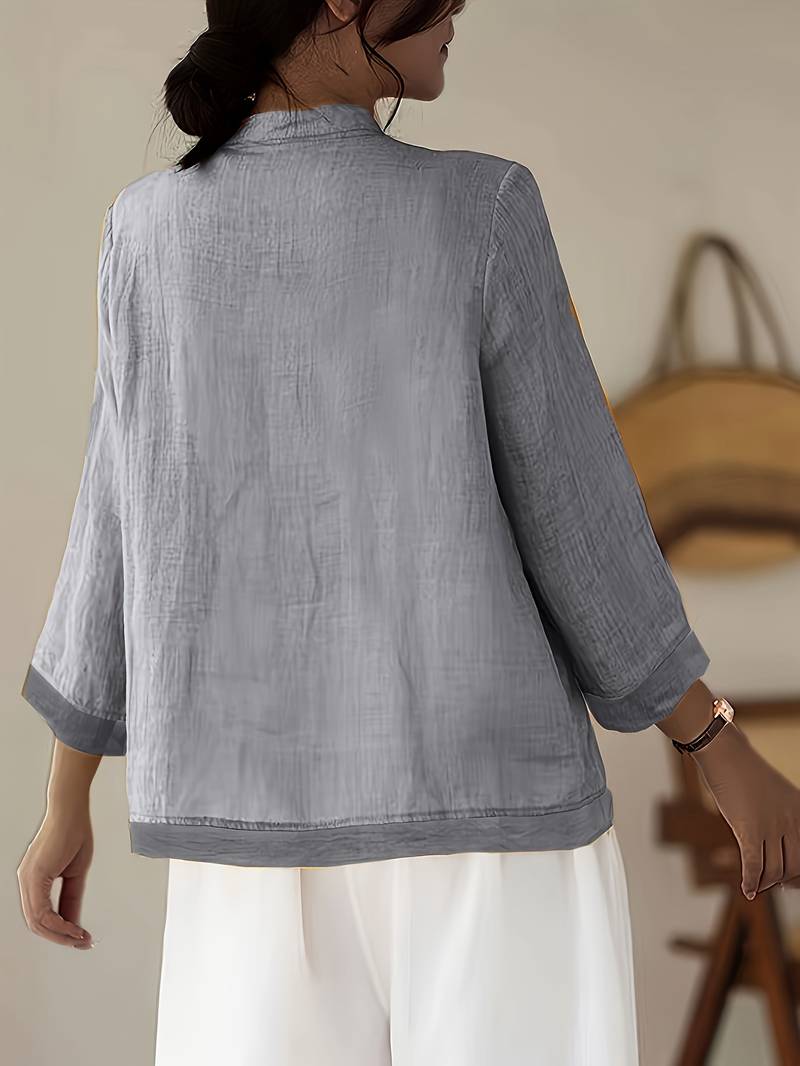 Celmira™ - Chemise Vintage Ample à Fermeture Nouée