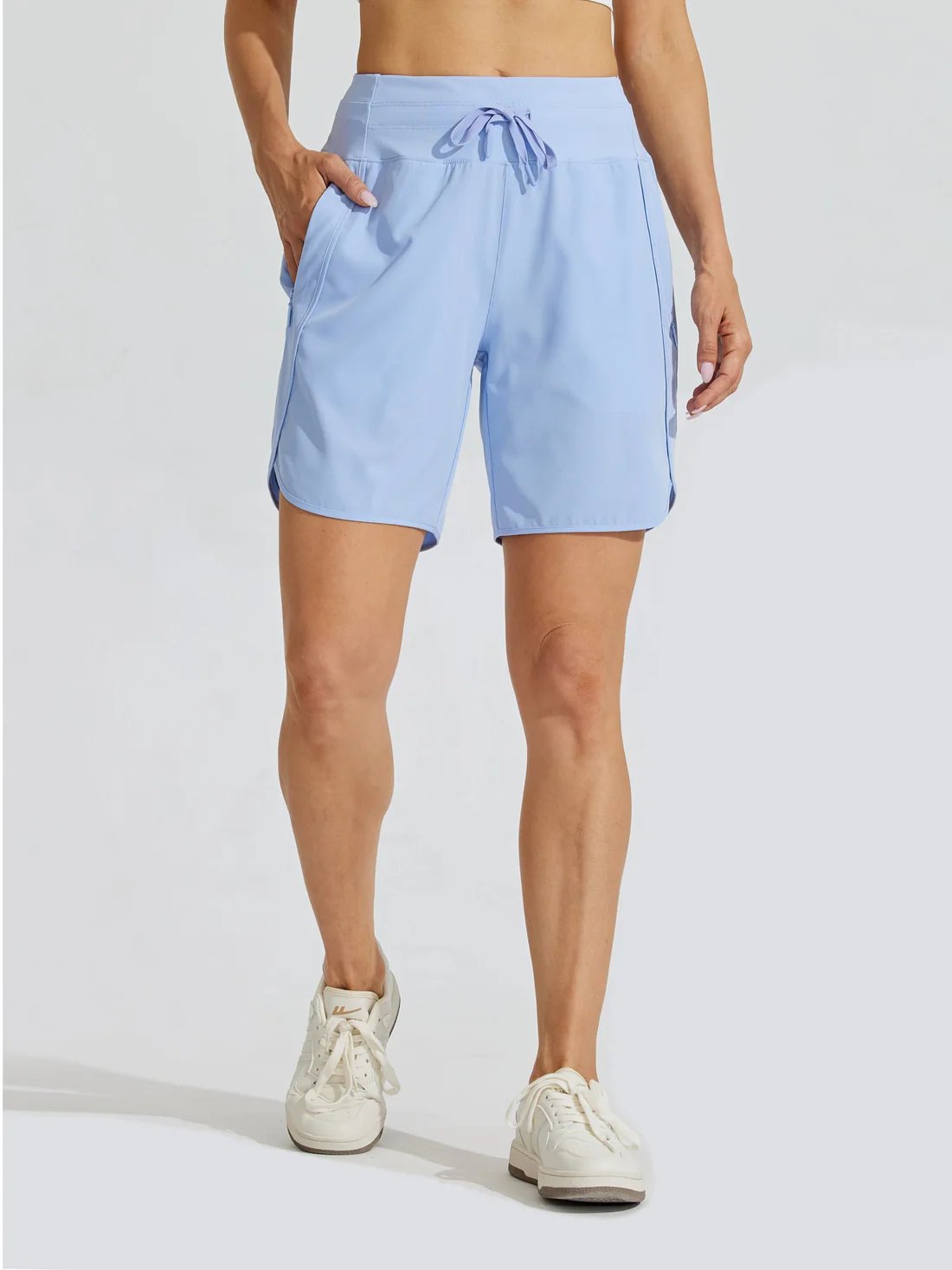 Tyrelle - Short de sport pour femmes avec taille haute et cordon de serrage