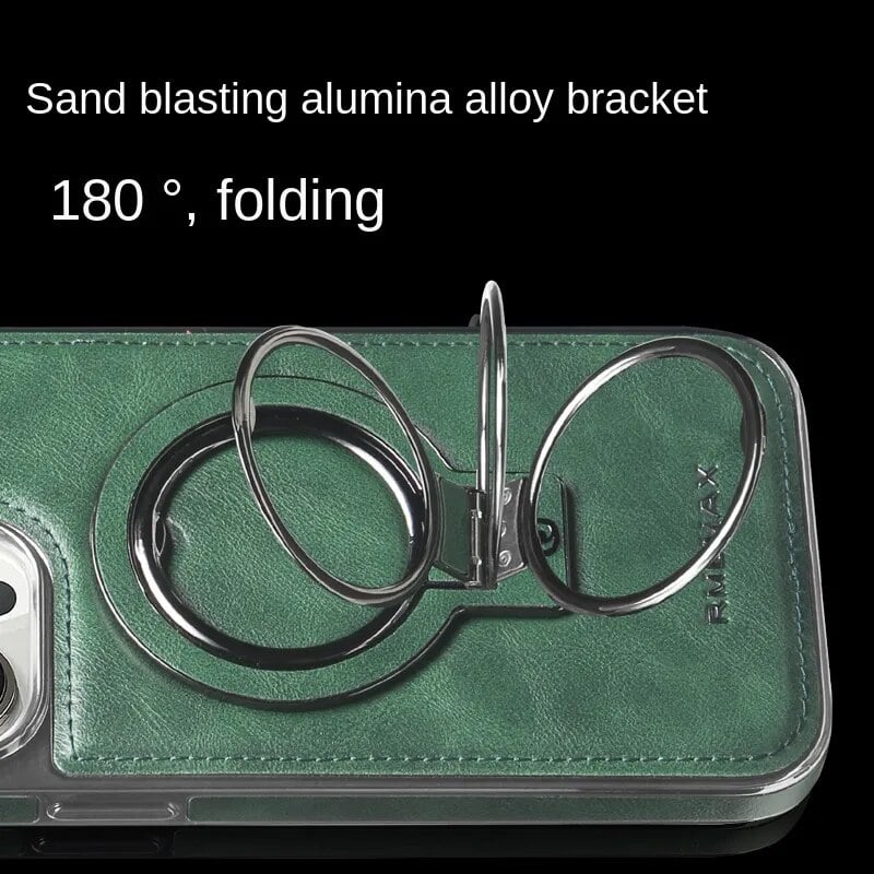 Jalira™ - Housse de téléphone iPhone en cuir luxueux avec support invisible