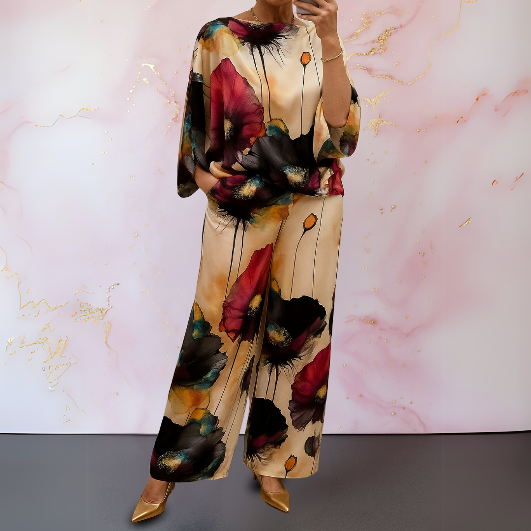 Ysella™ - Ensemble Satiné Deux Pièces pour Femmes au Style Audacieux et Raffiné