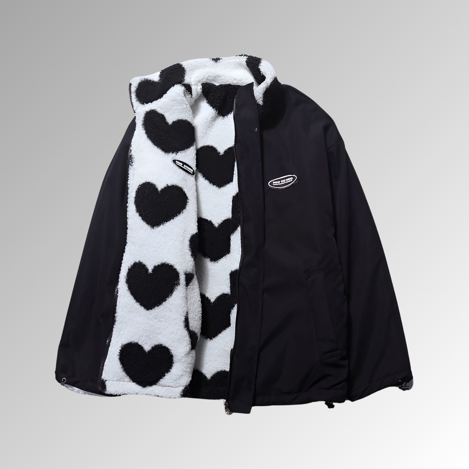 Anastasie™ - Jacket Hiver Douillet à Motifs Cœur