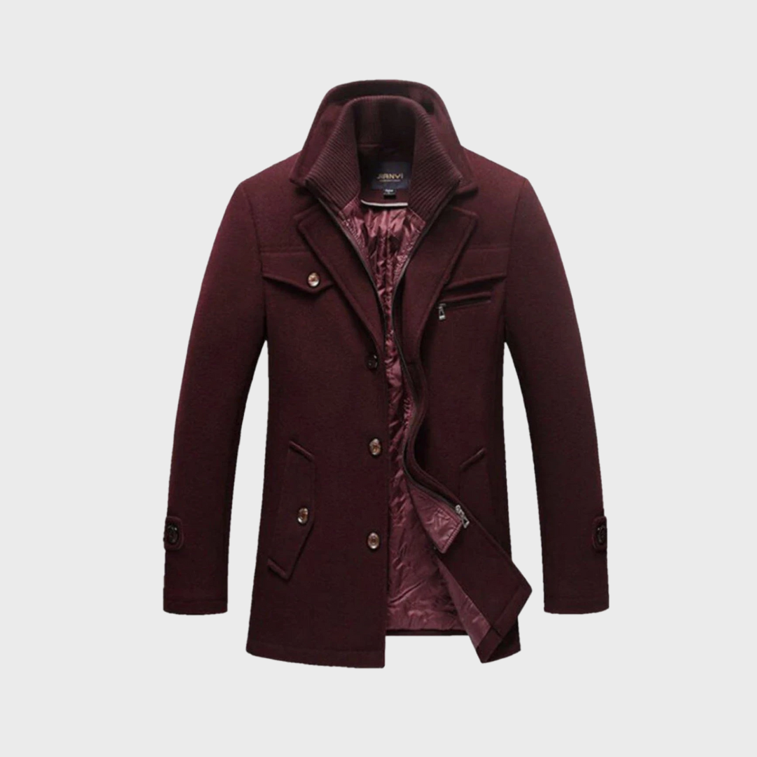 Aaron™ -  Manteau Classique En Laine Type Peacoat