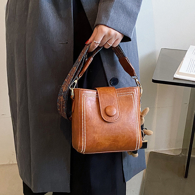 Marguerite™ - Sac Carré Rétro en PU Souple pour Femmes