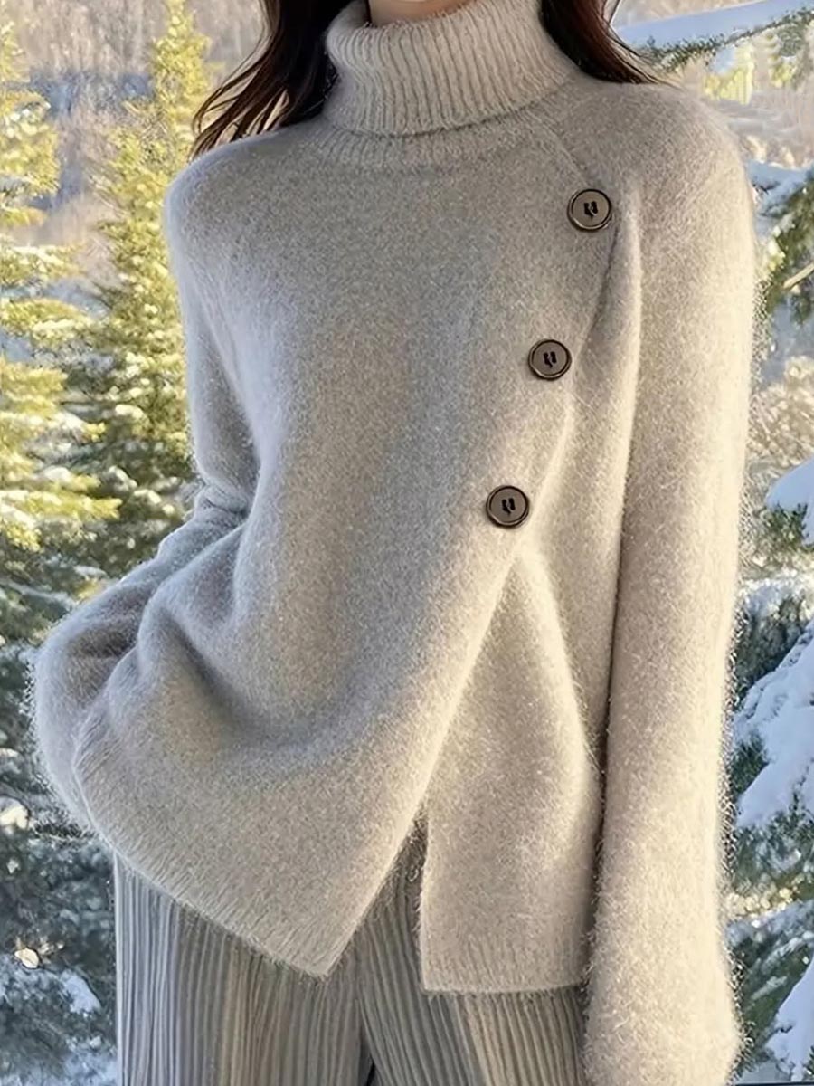 Pavinna™ - Pull à Col Roulé Décontracté pour Femme
