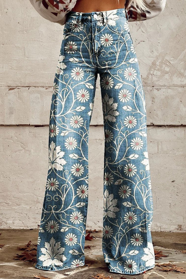 Severine - Pantalon Large Rétro 3D
