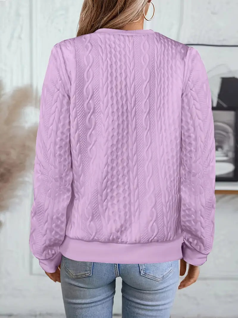 Elanisse™ - Veste Casual Femme à Col Baseball, Fermeture Éclair, Tissu Texturé