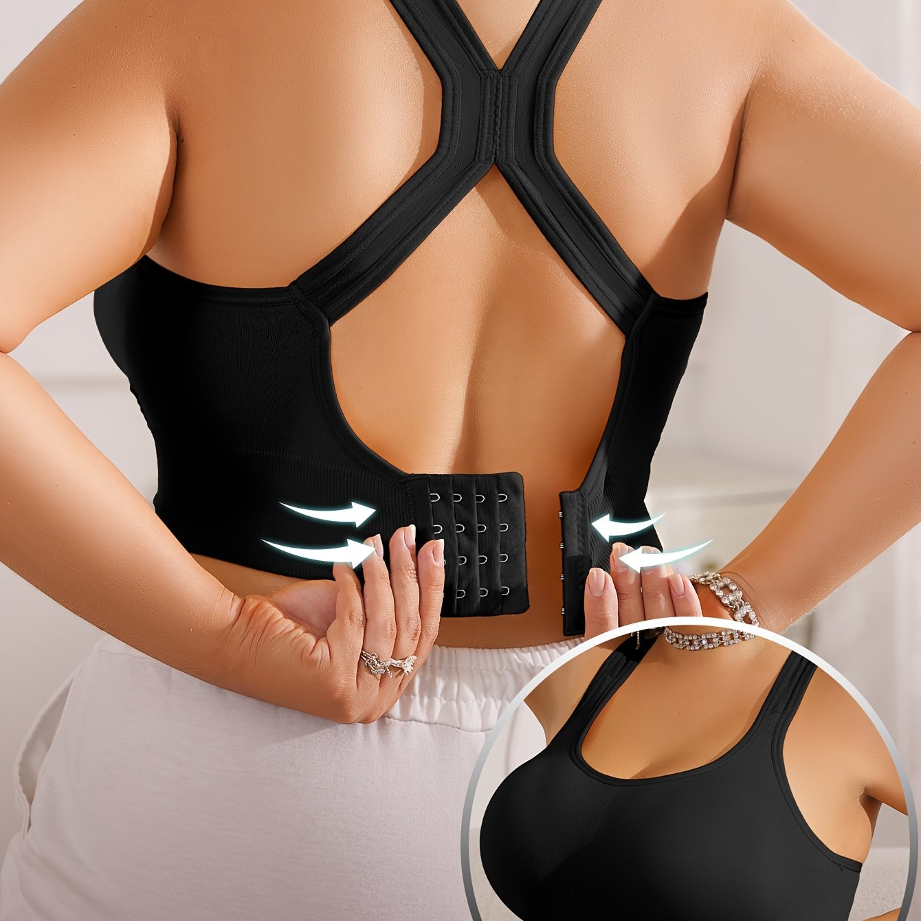 Vittoria™ - Brassière Sportive Grande Taille avec Coussinets Amovibles et Bretelles Réglables