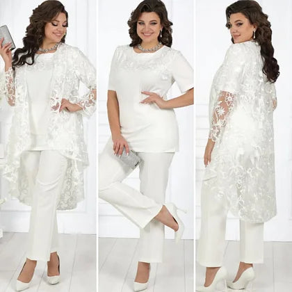 Fem™ - Ensemble Élégant en Dentelle – 3 Pièces
