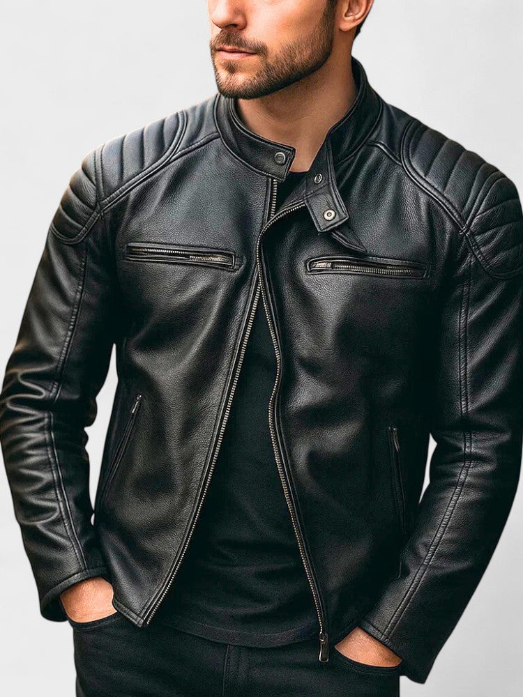 Xavier™ - Blouson Vintage en Cuir Homme