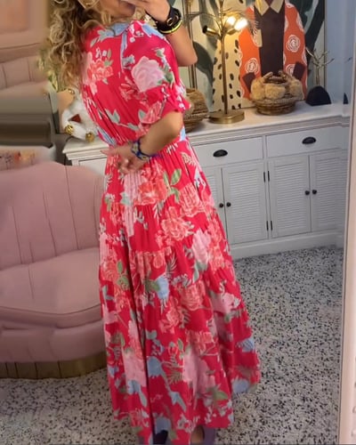 Isabeau™ - Robe Longue Confortable avec Col V et Poches