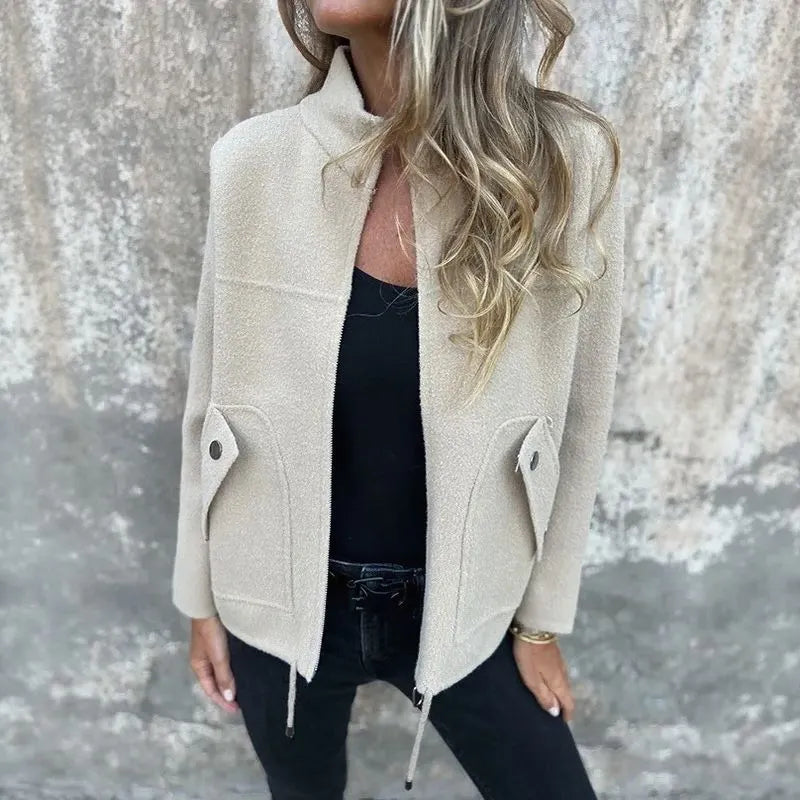 Emeline - Veste femme zippée avec col haut