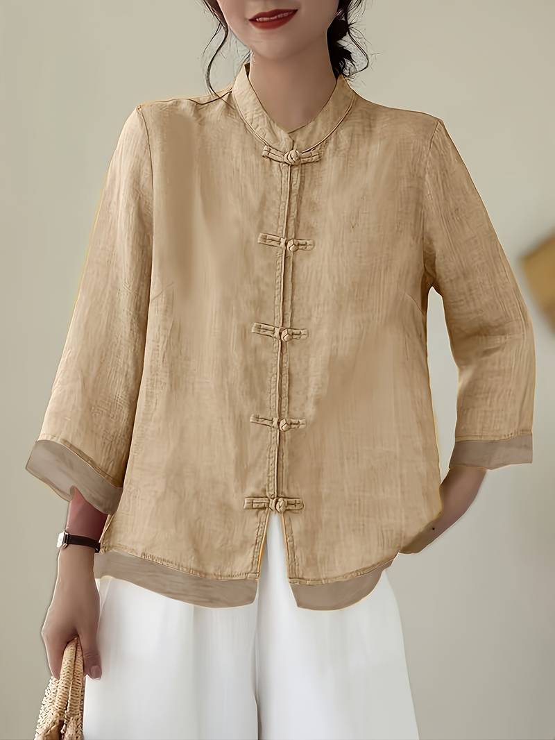 Celmira™ - Chemise Vintage Ample à Fermeture Nouée