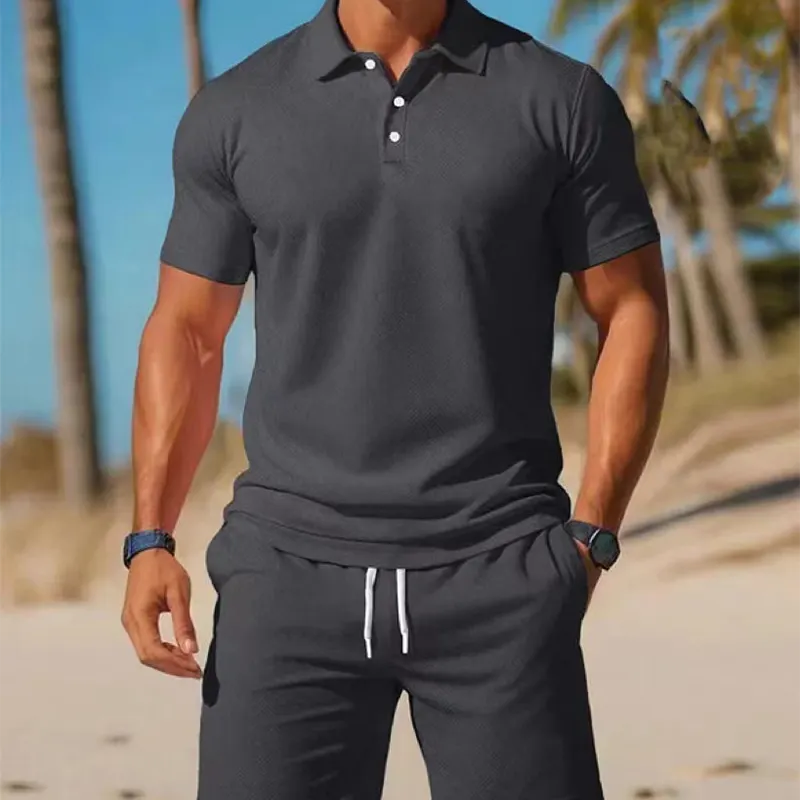 Adrien - Ensemble d'été pour hommes avec polo et shorts