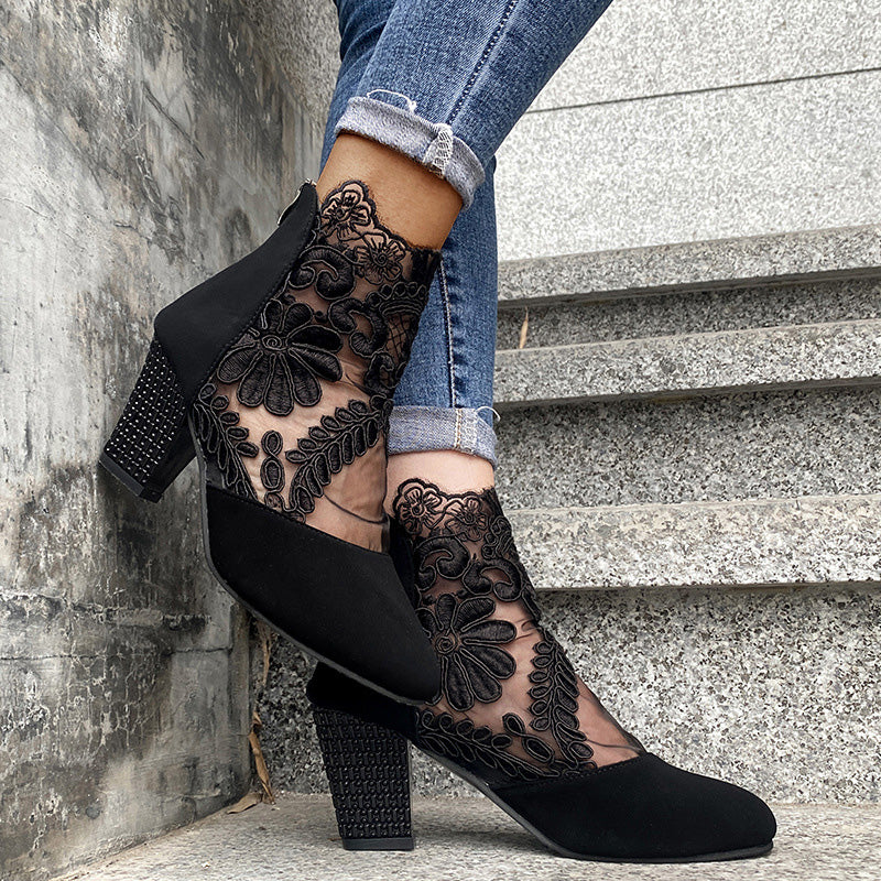 Capucine™ - Bottines Élégantes en Dentelle