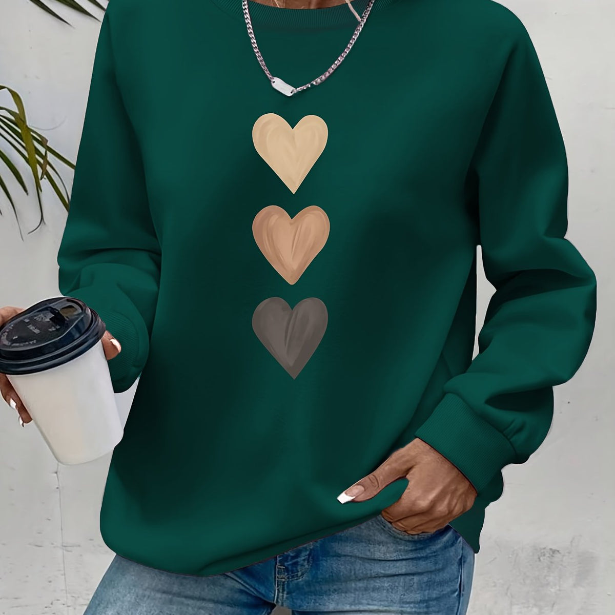 Belviera - Pull Doux à Motif Cœur