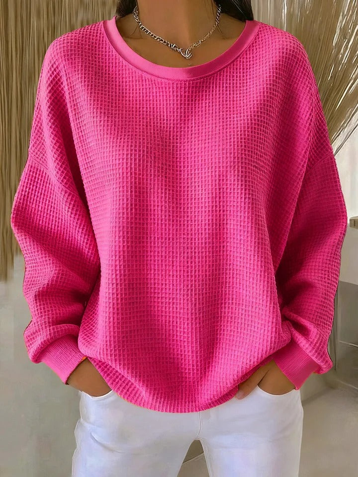 Rhosavienne – Pull Texturé Doux au Confort Enveloppant