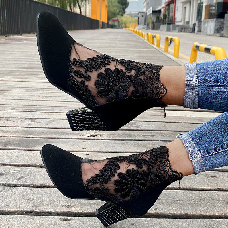Capucine™ - Bottines Élégantes en Dentelle