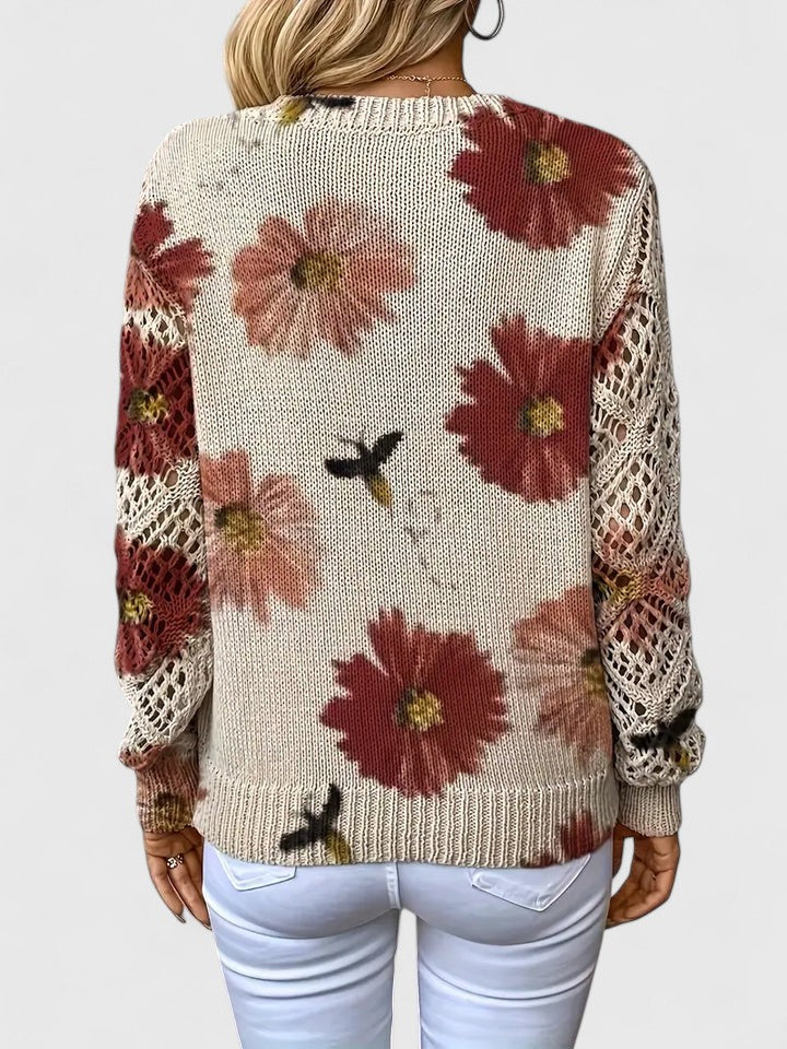 Marisavina - Pull Floral Vintage Élégant