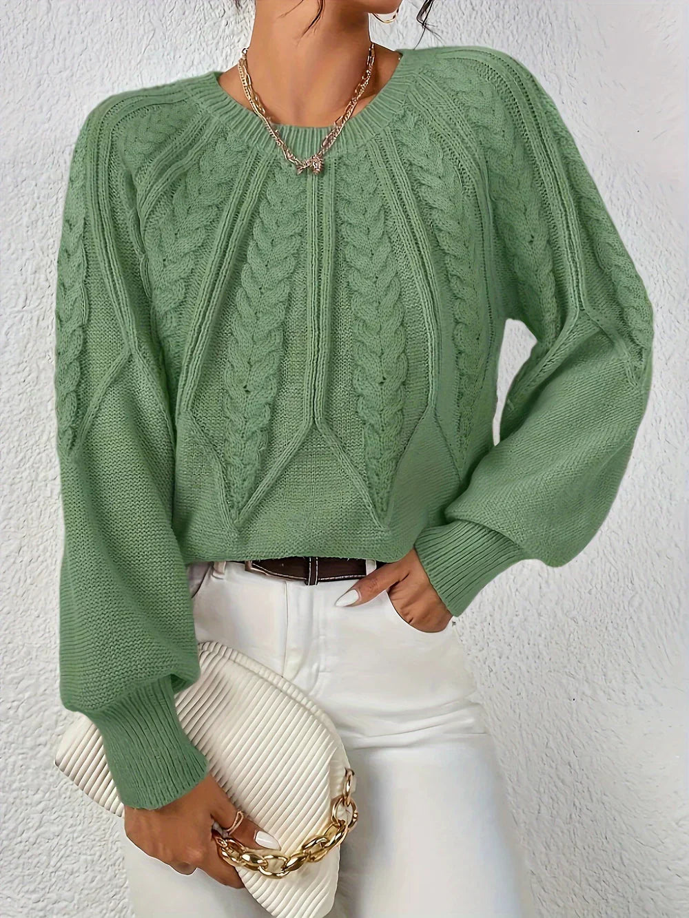 Cezanne™ - Pull épais à manches bouffantes pour femme
