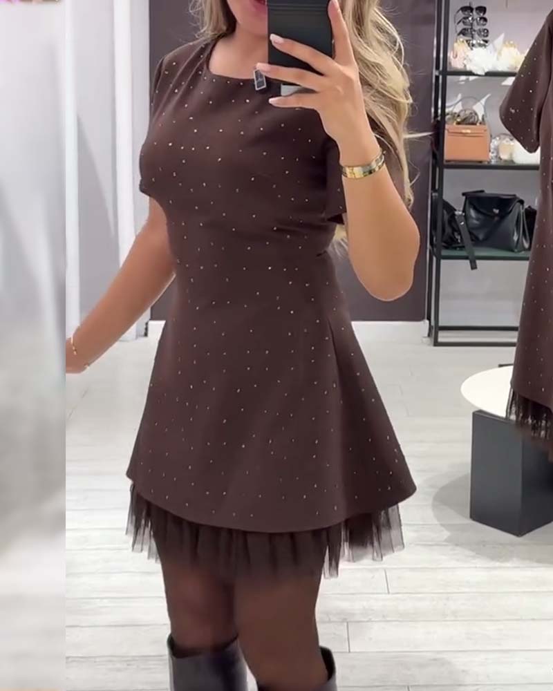 Helisanya - Robe Patchwork Scintillante Élégante