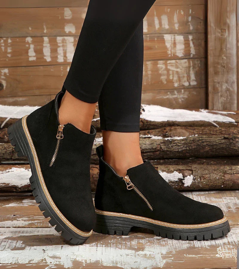 Heliviane™ - Bottines orthopédiques confortables pour femme avec semelle compensée