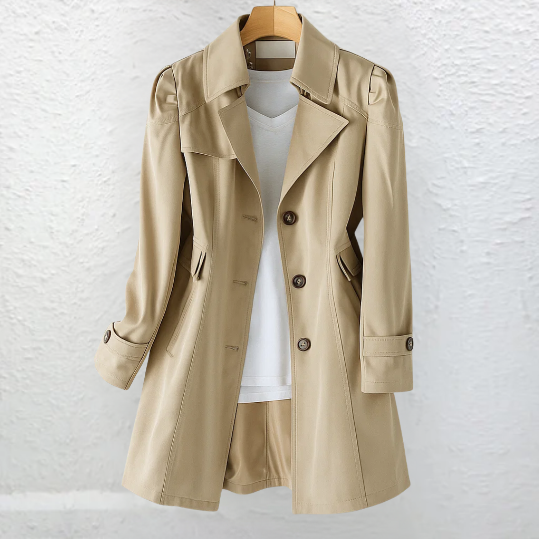 Gavryxa™ - Trench femme vintage élégant coupe cintrée mi-saison