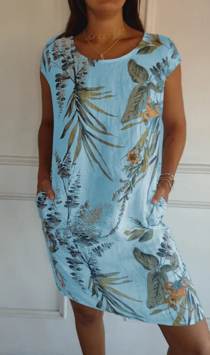 Kaevyn - Robe femme fluide à imprimé jardin