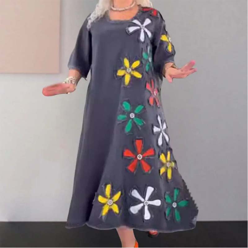 Kalena™ - Robe décontractée avec col rond