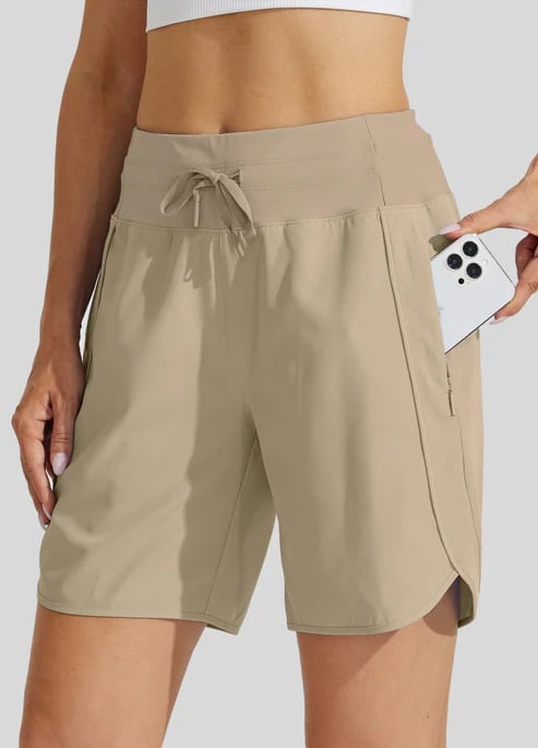 Tyrelle - Short de sport pour femmes avec taille haute et cordon de serrage