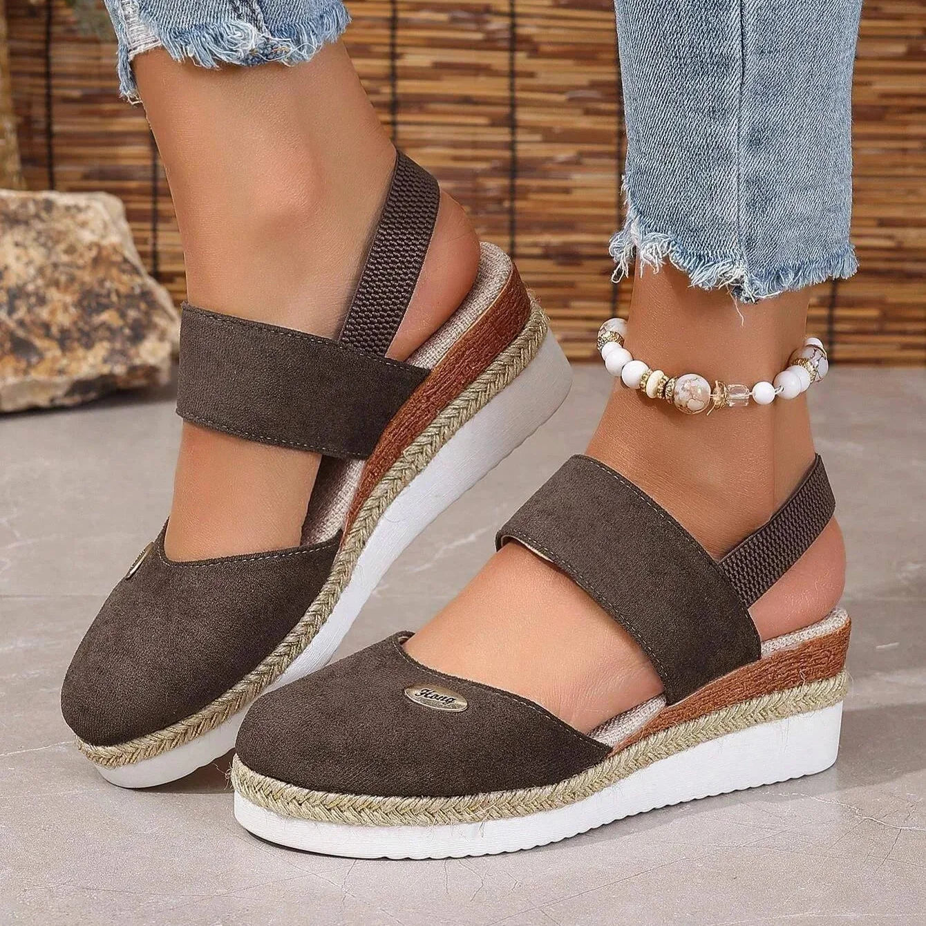 Lioraelle™ - Sandales Orthopédiques avec Plateforme, Ventilées et Décontractées