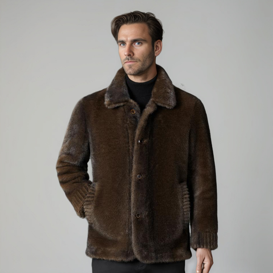 Aldéric™ - Manteau Parka Homme Fausse Fourrure Élégant