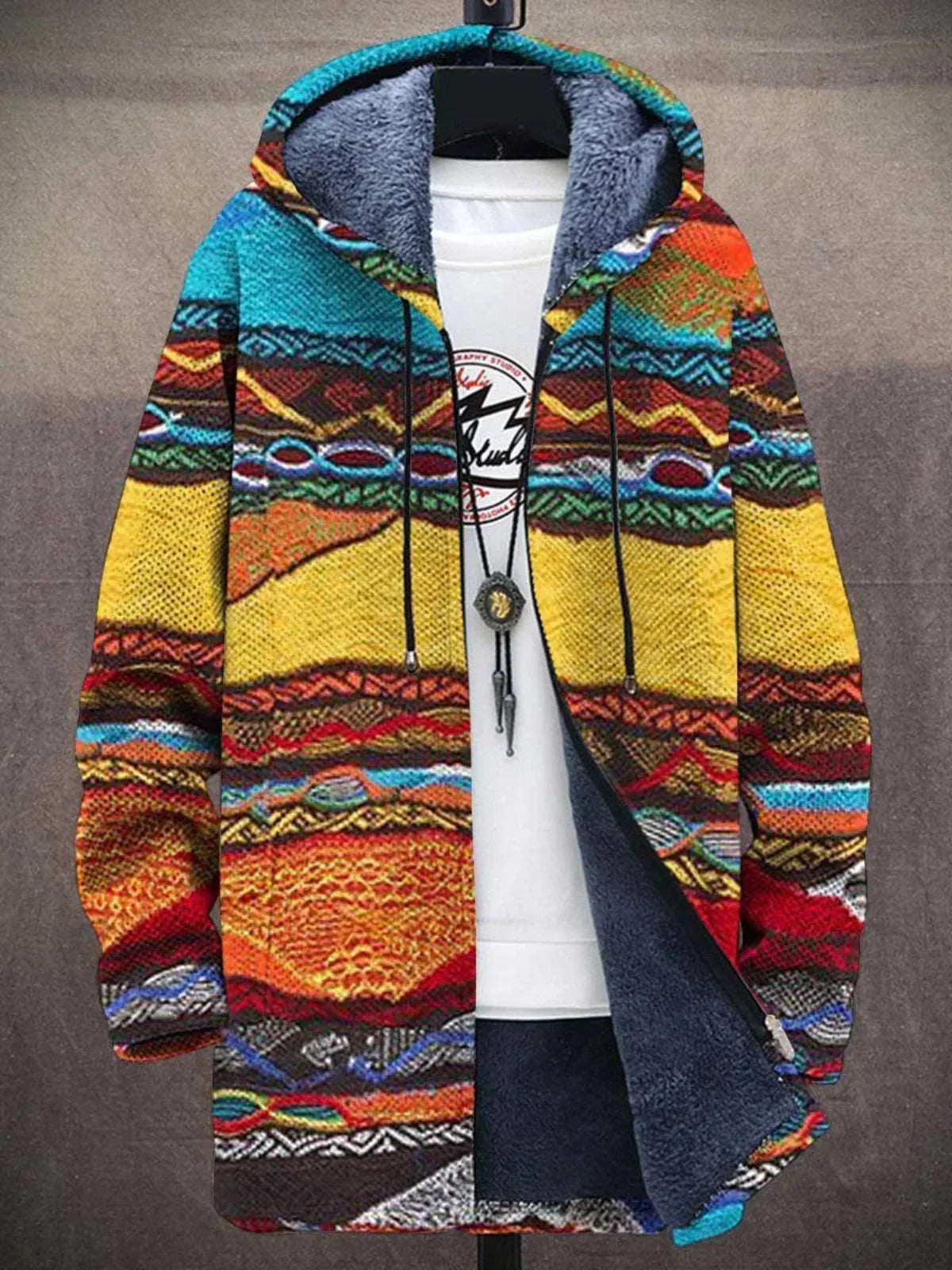 Paulette - Cardigan femme artistique à capuche avec doublure douce