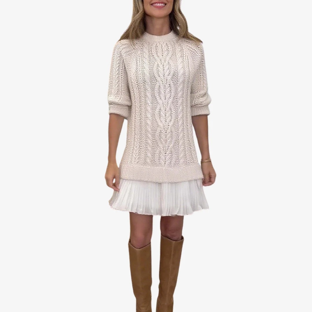 Marivessa™ - Robe Pull Torsadée Chaude et Élégante pour l’Hiver