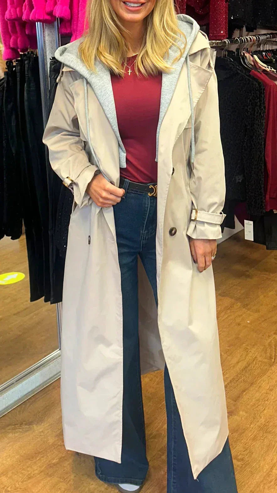 Paulien™ - Manteau Trench Vintage Élégant avec Ceinture