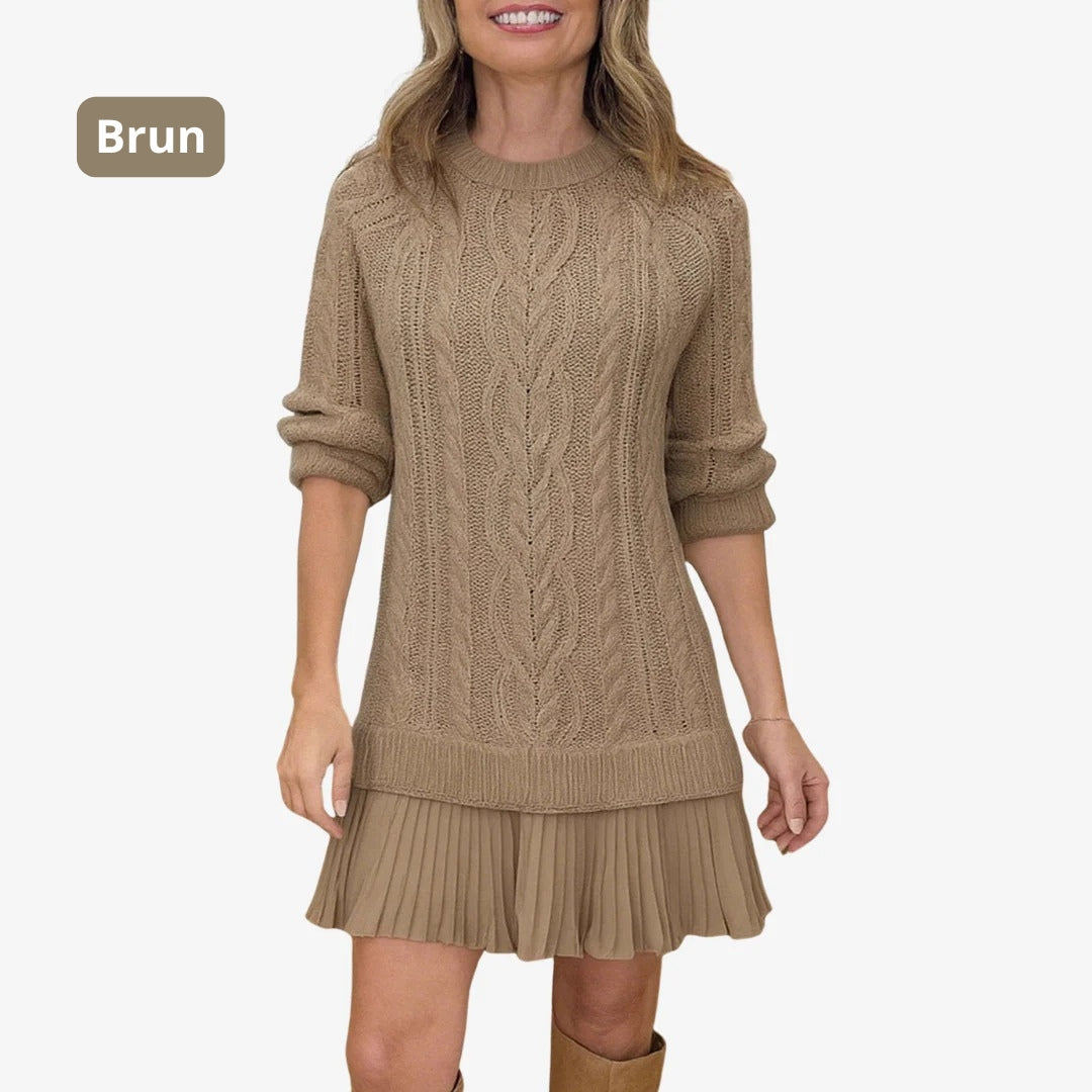 Marivessa™ - Robe Pull Torsadée Chaude et Élégante pour l’Hiver