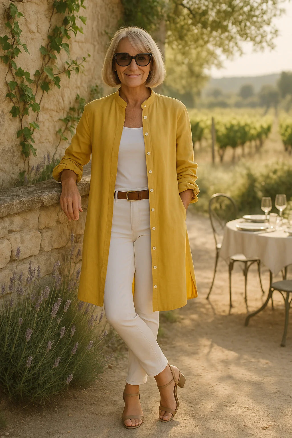 Elisca™ - Veste Chemise Évasée en Coton