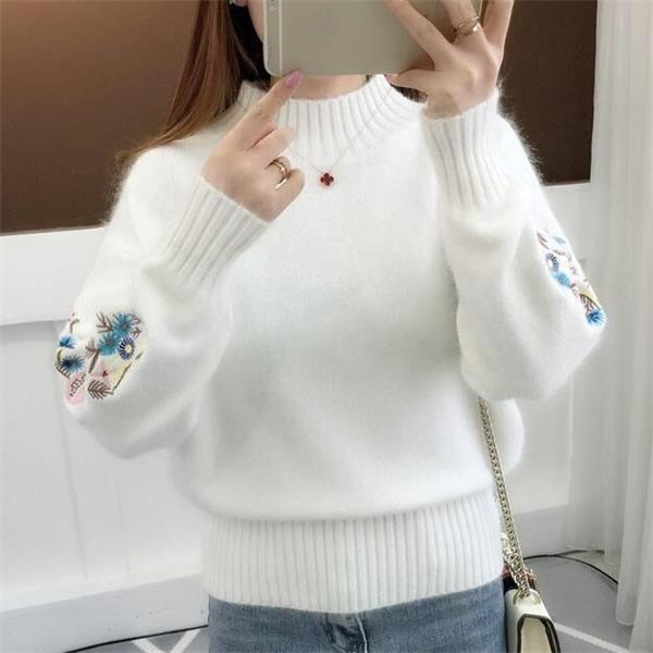 Andrée™ - Pull Brodé de Fleurs Épais