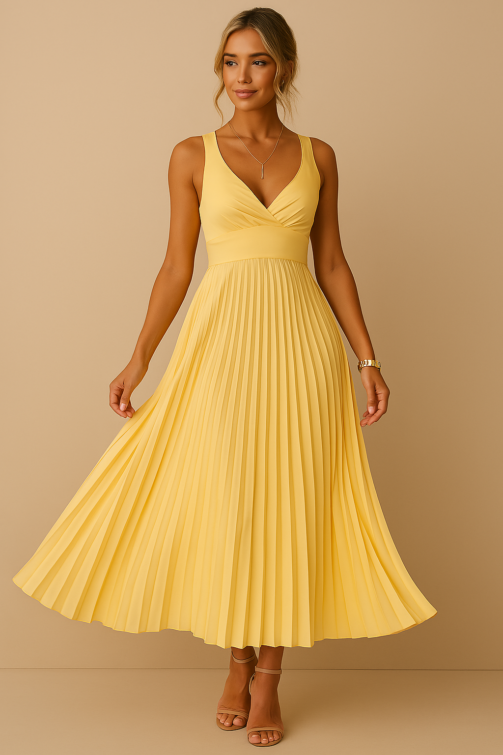 Oria™ - Robe Élégante à Plis