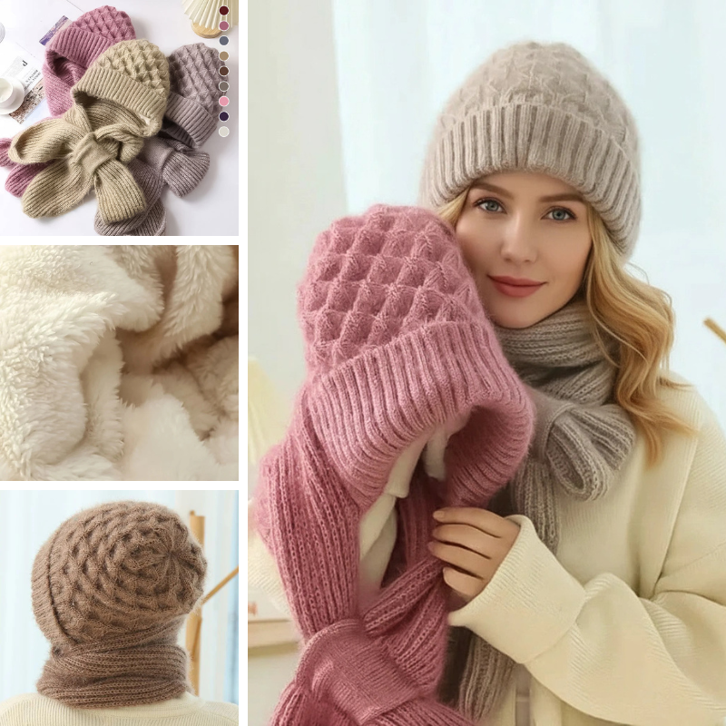 Amarielle - Ensemble Hiver Polaire Anti-Froid avec Protection Auditive