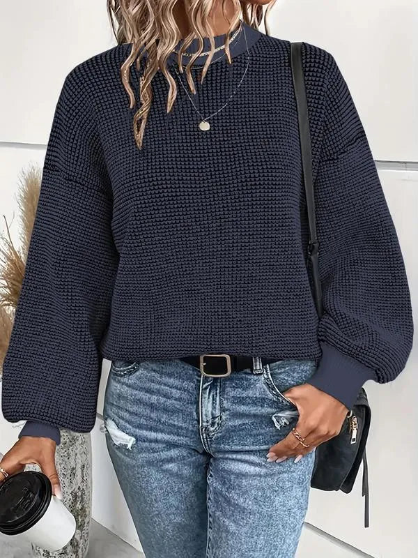 Bijou™ - Pull Tricoté Femme à Manches Lanternes