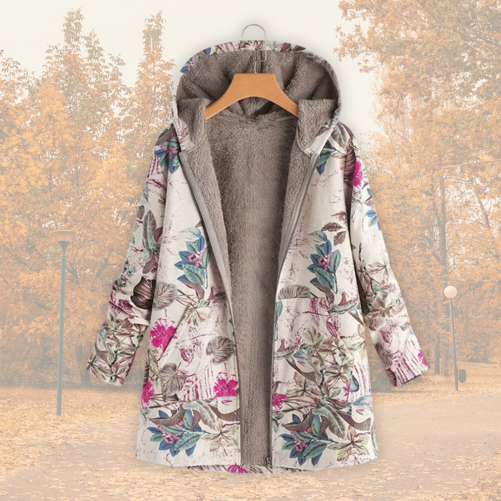 Tavirae™ - Veste chaude doublée polaire avec capuche et imprimé floral