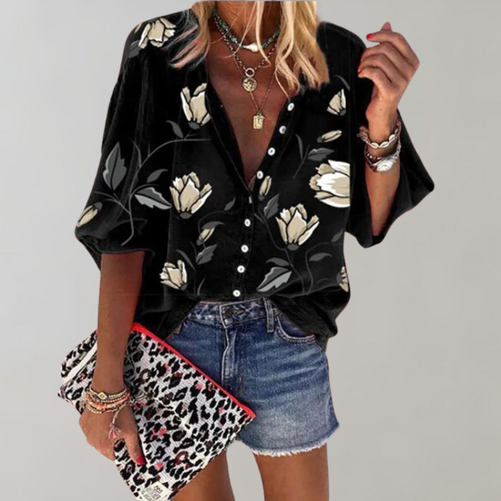 Yelena™ - Blouse d'Été à Imprimé Floral pour Femmes