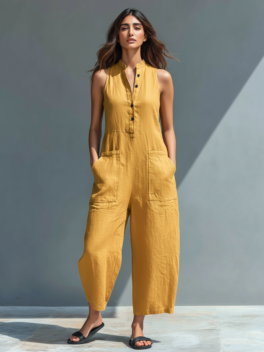 Soraya™ - Combinaison Large Sans Manches pour Femme