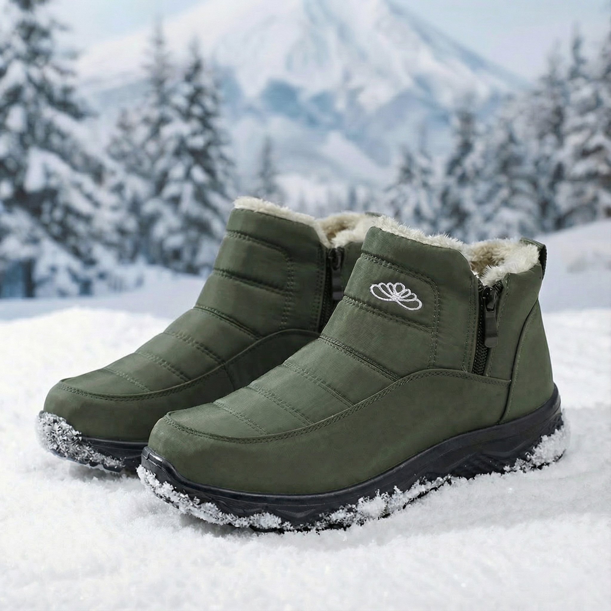 Oravellivra - Bottes de Confort en Polaire Basses