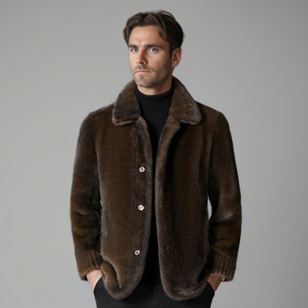 Aldéric™ - Manteau Parka Homme Fausse Fourrure Élégant