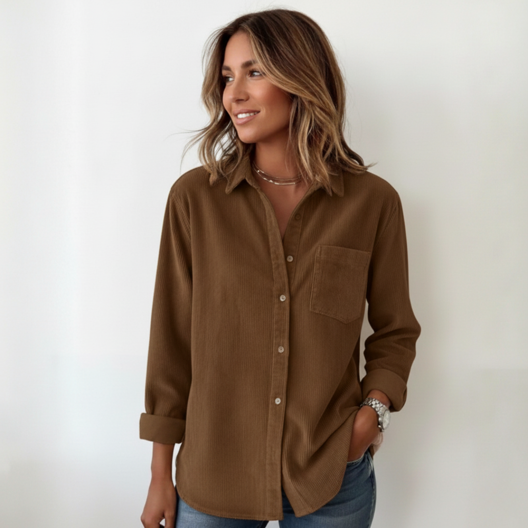 Elivianne - Une chemise en velours côtelé qui fonctionne à merveille