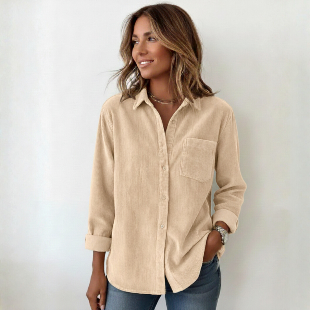 Elivianne - Une chemise en velours côtelé qui fonctionne à merveille