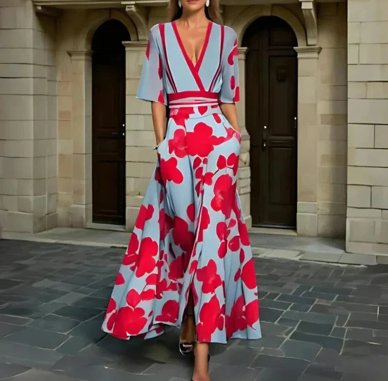 Véronique™ - Robe Élégante à Imprimé
