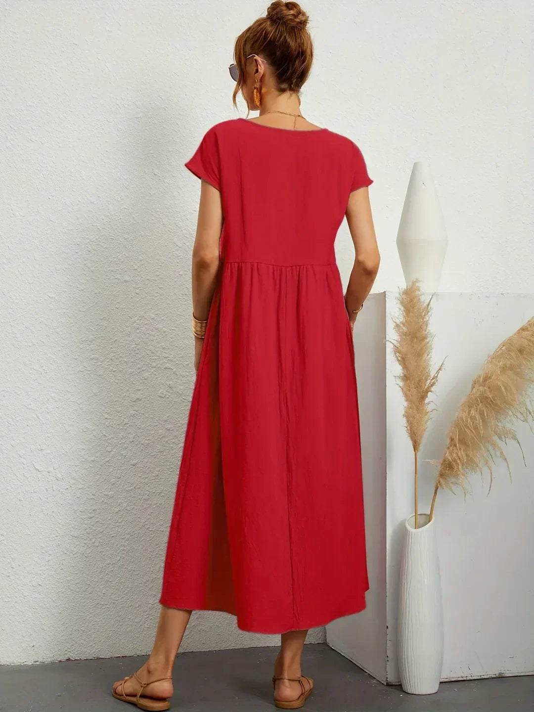 Quessara™ - Robe Midi Décontractée Coupe Fluide