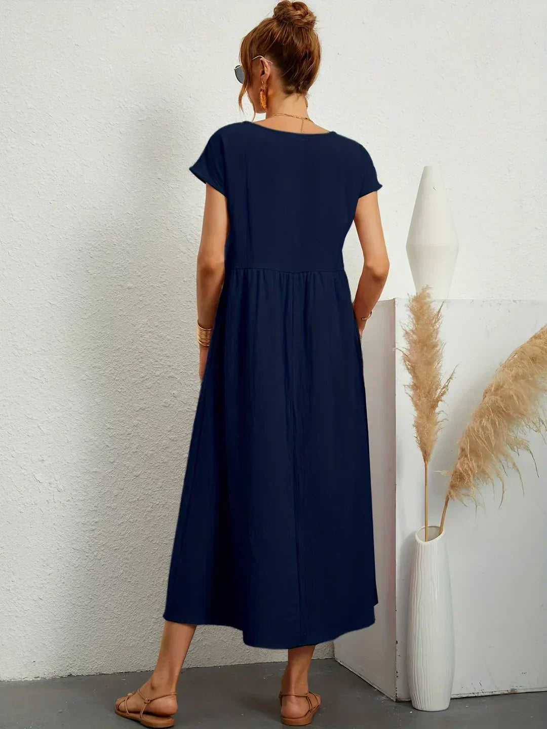 Quessara™ - Robe Midi Décontractée Coupe Fluide
